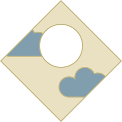 Sun and clouds badge